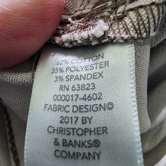 CJBanks Ladies Plus Size Pull-on Pants Cute Floral Leaf Pattern Sz 3x - Picture 5 of 5